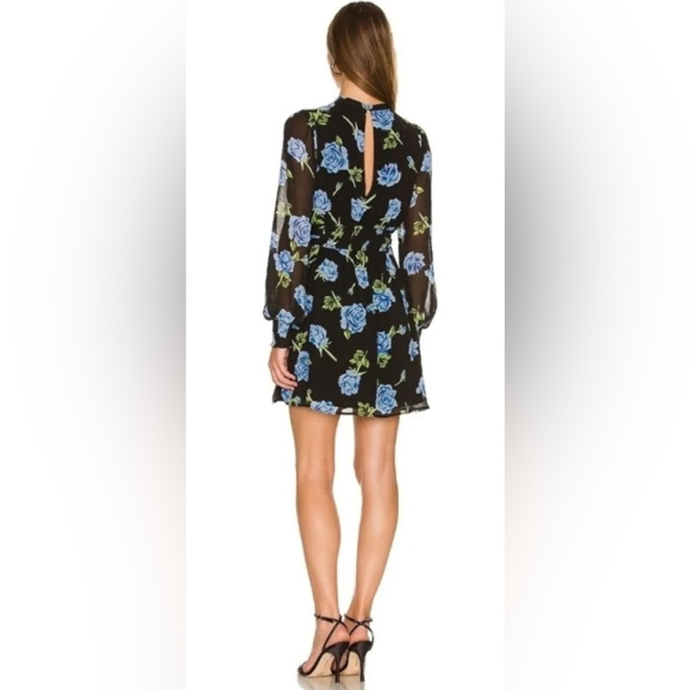 NWT Free People Samantha Lace-Up Mini Dress Black Combo - Picture 4 of 4
